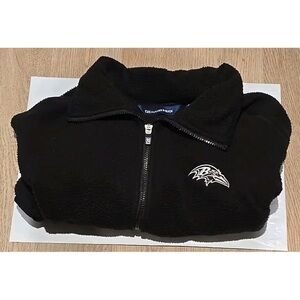 Cutter & Buck Women's Black Baltimore Ravens Cascade Eco Sherpa Full-Zip Fleece.